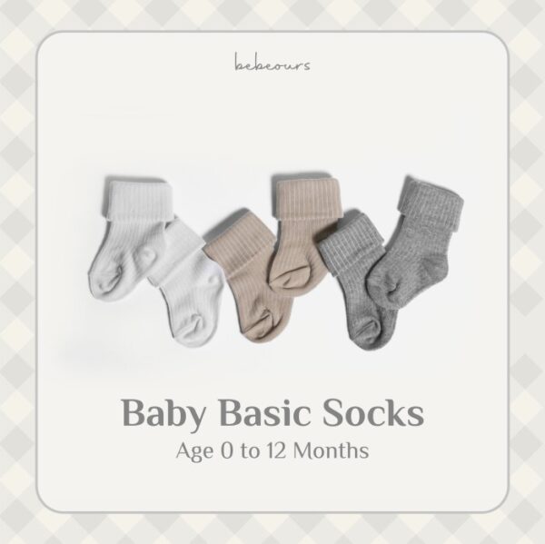 BEBEOURS Baby Folded Socks | Kaos Kaki Bayi - Image 2