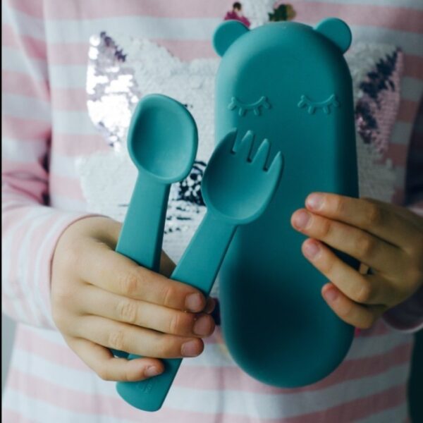 We Might Be Tiny - Silicone Feedie® Fork & Spoon Set/Sendok Garpu Bayi - Image 3