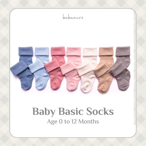 BEBEOURS Baby Folded Socks | Kaos Kaki Bayi - Image 3