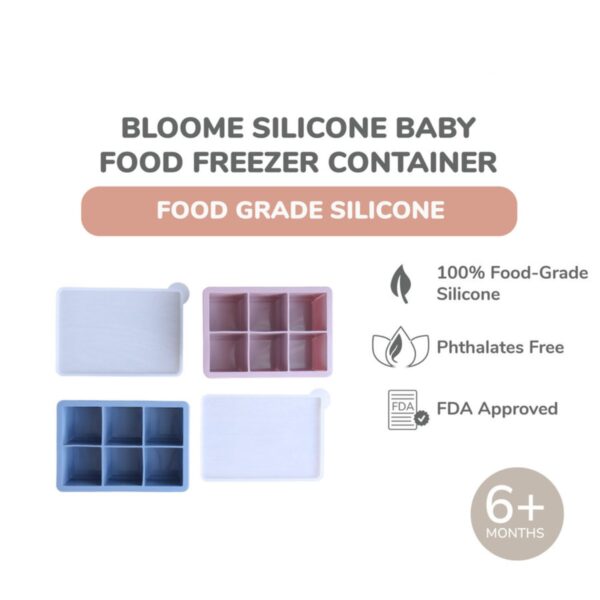 BLOOME Silicone Baby Food Freezer Container | Wadah Pembeku Makanan Bayi | MPASI