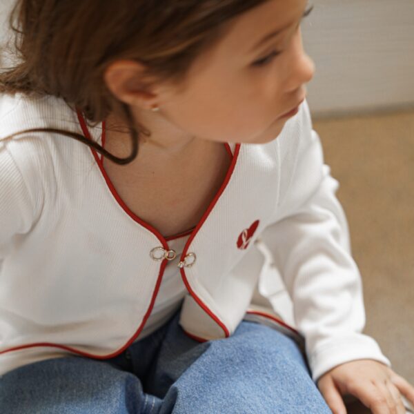 LOMA Calla Cardigan in Red White - Image 2