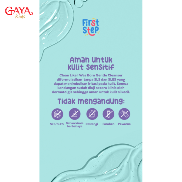 First Step Clean Like I was Born Gentle Cleanser | Sabun Anak | Sabun Cuci Muka Anak - Image 6