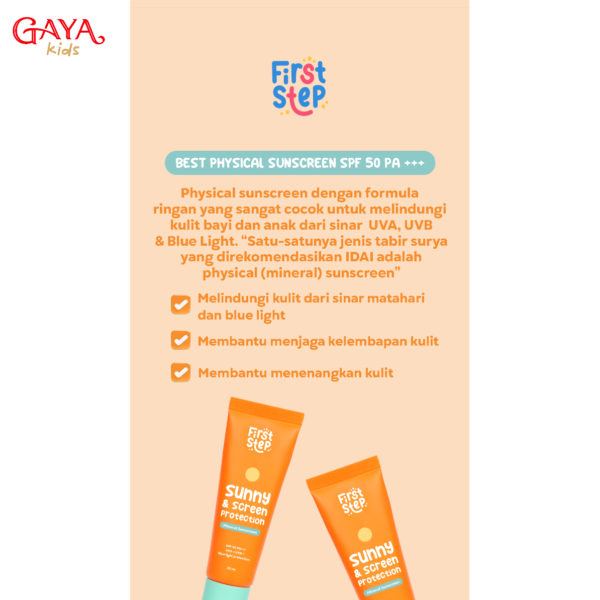 First Step Sunny & Screen Protection SPF 50 | Sunscreen Anak - Image 6