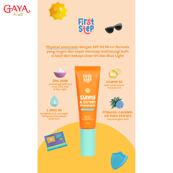 First Step Sunny & Screen Protection SPF 50 | Sunscreen Anak - Image 3