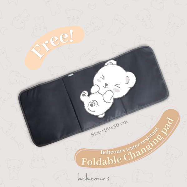 BEBEOURS Portable Changing Pad | Perlak Alas Ganti Popok Bayi - Image 2
