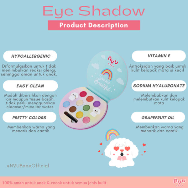 NVU BEBE Eyeshadow Palette Mix Color | Make Up Anak - Image 4