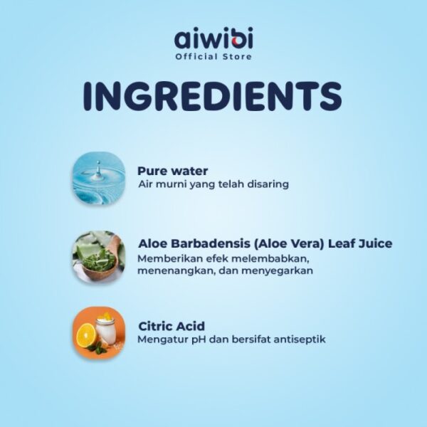 AIWIBI Premium 99,91% Water Wet Wipes (60Lembar) - Image 3