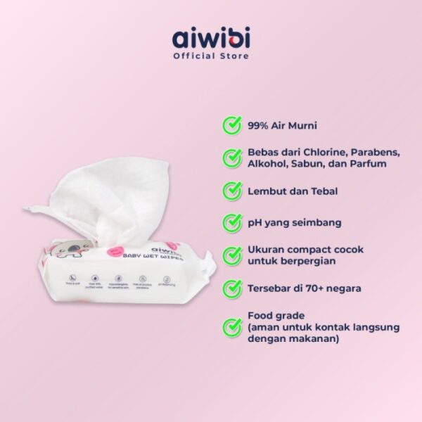 AIWIBI Premium Minipack Wet Wipes (32Lembar) - Image 2