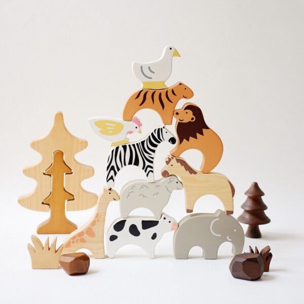 Lettering and Life Wooden Animal Blocks | Mainan Edukasi Anak