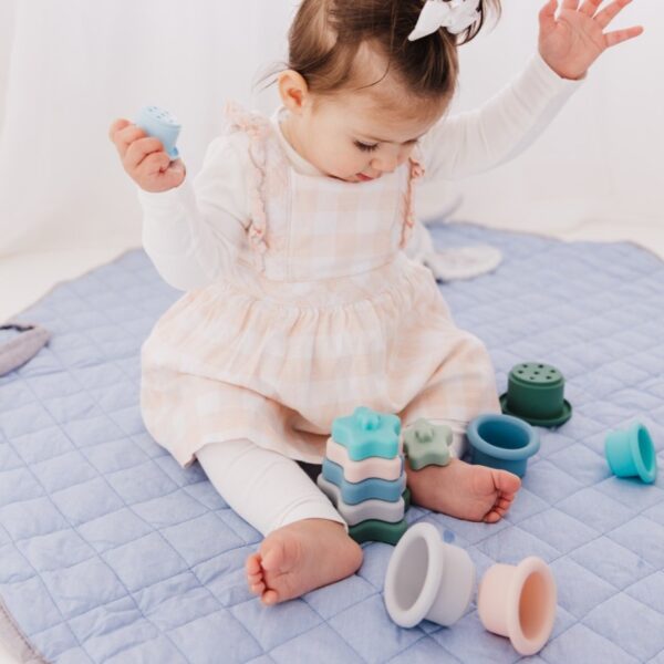 BUBBLE Silicone Star Stack & Play | Teether Bayi | Mainan Edukasi Bayi dan Anak - Image 6