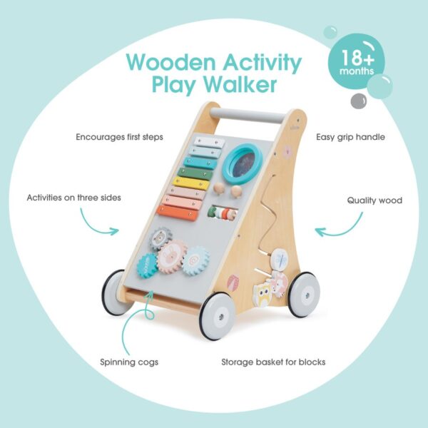 BUBBLE Wooden Activity Play Walker | Mainan Anak - Image 8