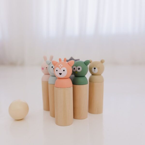 BUBBLE Wooden Animal Bowling Set | Mainan Anak - Image 7