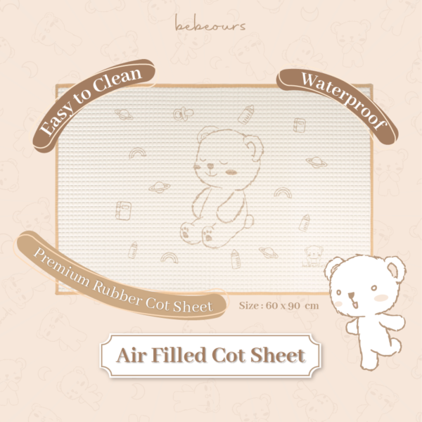 BEBEOURS Baby Cot Sheet | Perlak Organic | Bed Mat | Alas Kasur