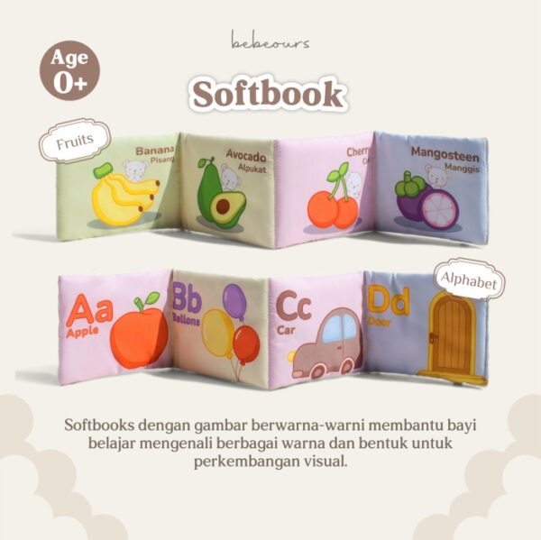 BEBEOURS Softbook | Baby Book | Contrast Book - ABC Book - Image 2