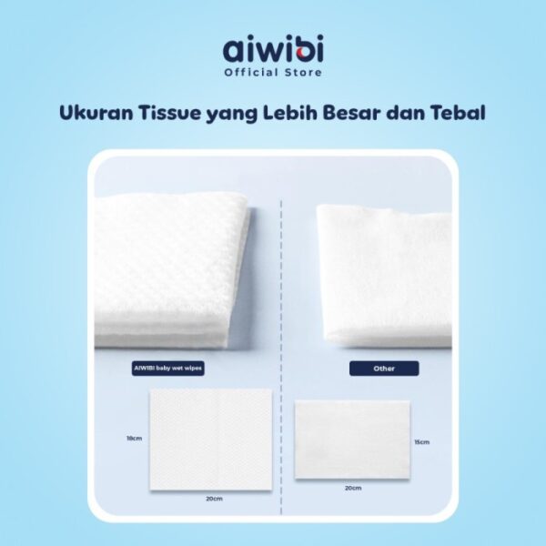 AIWIBI Premium 99,91% Water Wet Wipes (60Lembar) - Image 5