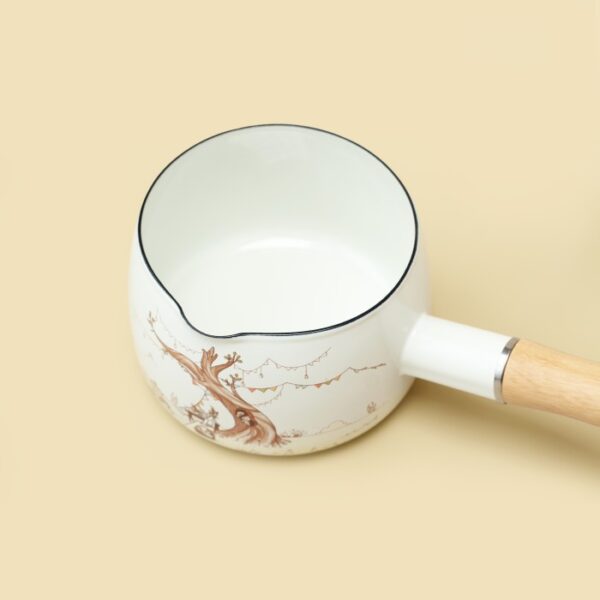 MAIRU x BIG BEAR  & BIRD Milk Pot Panci Susu Enamel 14 cm - Image 3