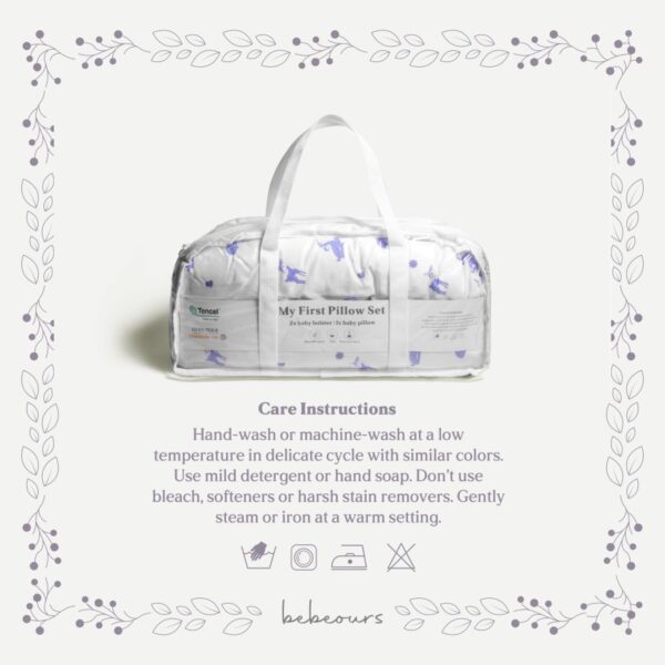 BEBEOURS My First Pillow Set Series - Belle Lilac | Bantal Guling Bayi - Image 4