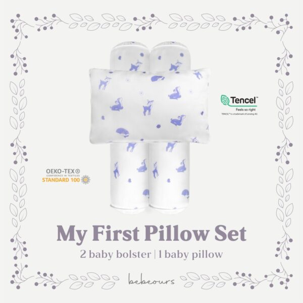 BEBEOURS My First Pillow Set Series - Belle Lilac | Bantal Guling Bayi