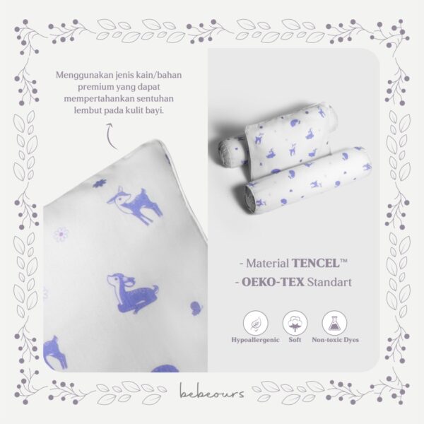 BEBEOURS My First Pillow Set Series - Belle Lilac | Bantal Guling Bayi - Image 2