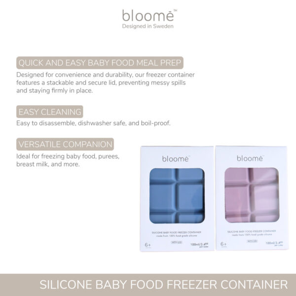 BLOOME Silicone Baby Food Freezer Container | Wadah Pembeku Makanan Bayi | MPASI - Image 2