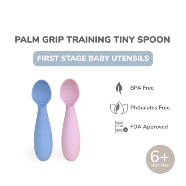BLOOME Palm Grip Tiny Spoon | Silicone Dip Spoon | Sendok MPASI