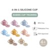 BLOOME Silicone Cup 4 in 1 | Gelas Bayi Silikon Sedotan | MPASI