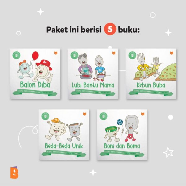 BUKU AKU Seri Prabaca B Set - Ba Bi Bu Be Bo | Buku Belajar Anak - Image 3