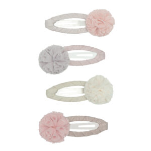 Mimi & Lula Tulle Pom Pom Clic Clacs | Jepit Rambut Anak Perempuan | Aksesoris Rambut