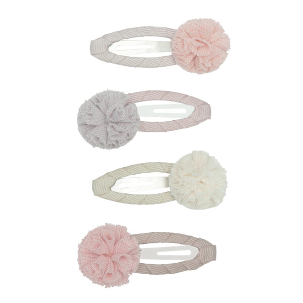 Mimi & Lula Tulle Pom Pom Clic Clacs | Jepit Rambut Anak Perempuan | Aksesoris Rambut