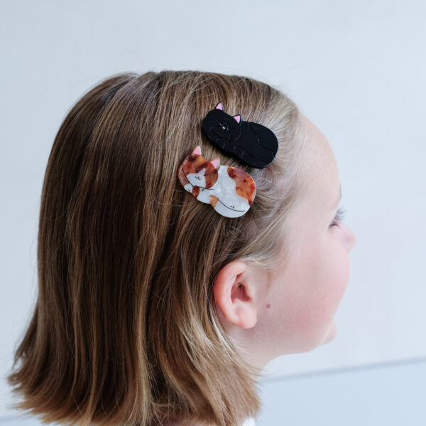 Mimi & Lula Sleeping Cat Acetate Clips | Jepit Rambut Anak Perempuan | Aksesoris Rambut - Image 3