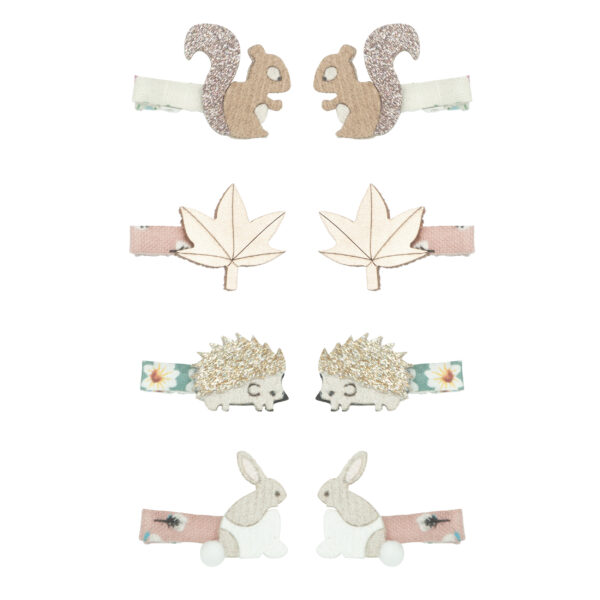 Mimi & Lula Woodland Friends Mini Clips | Jepit Rambut Anak Perempuan | Aksesoris Rambut