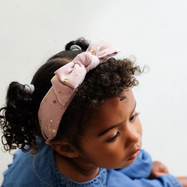 Mimi & Lula Pink Starry Velvet Alice Band | Headband | Bando Anak Perempuan | Aksesoris Rambut - Image 3