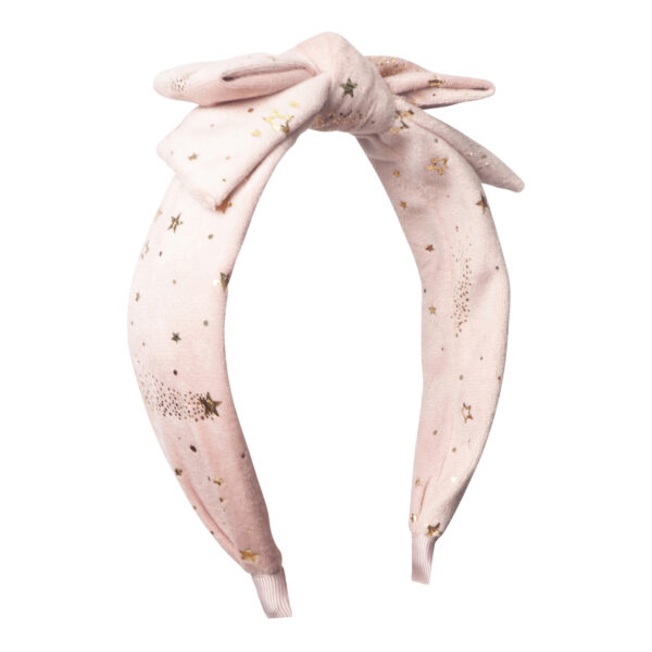 Mimi & Lula Pink Starry Velvet Alice Band | Headband | Bando Anak Perempuan | Aksesoris Rambut