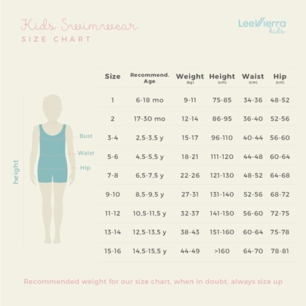 LEE VIERRA KIDS Let's Get Groovy Girls Skirt Diving Suit | Baju Renang Anak Perempuan - Image 9