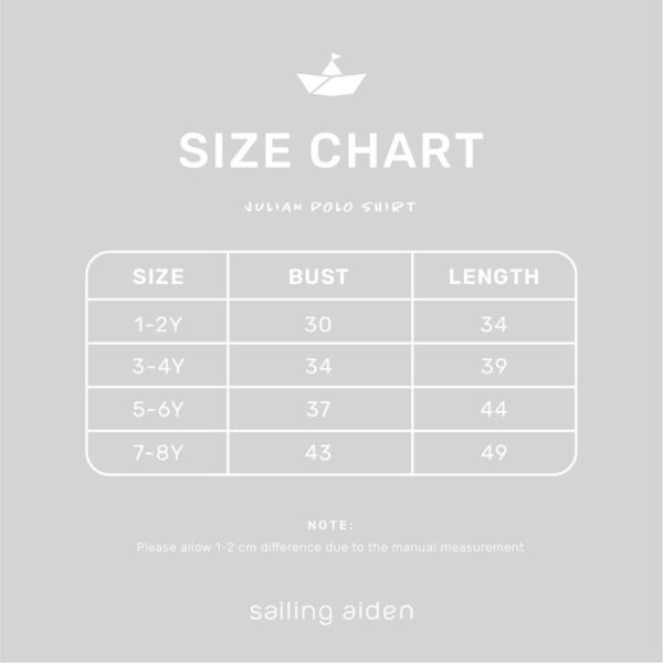 SAILING AIDEN Julian Polo Shirt - Grey | Atasan Anak Laki-Laki - Image 5