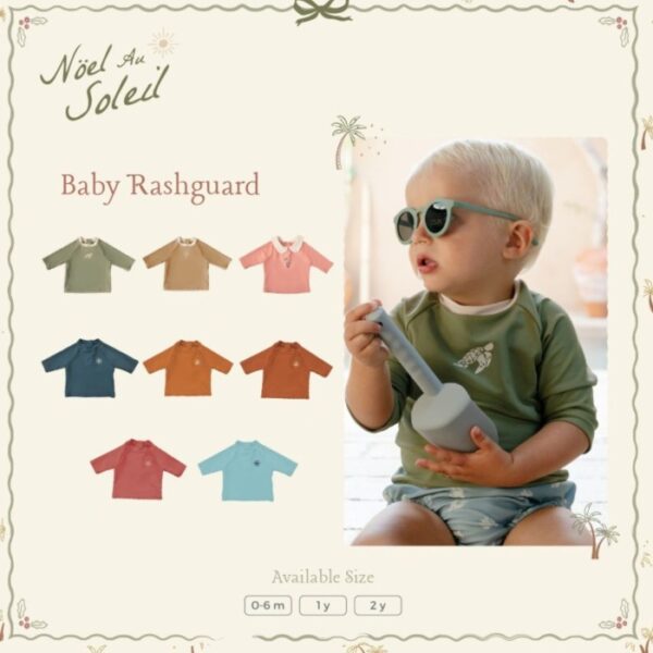 LEE VIERRA Kids Noel Au Mid Length Sleeved Bebe Rashguard Only Top | Baju Renang Anak dan Bayi