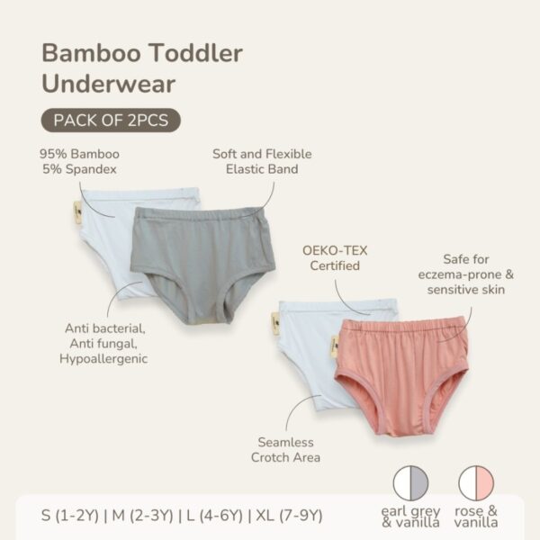 PETIT BEARY Bamboo Underwear Girls Set of 2 | Celana Dalam Anak Perempuan - Image 2