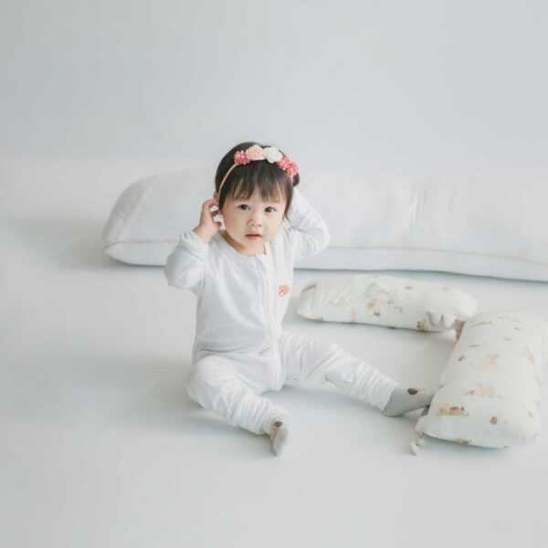 PETIT BEARY Bamboo Zipper Sleepsuit Basic Color | Jumpsuit Baju Tidur Bayi - Image 2