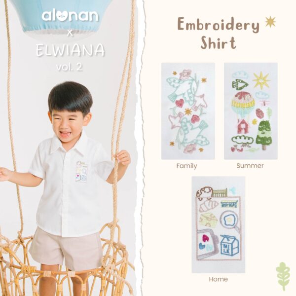 ALUNAN x Elwiana Kids Shirt Summer Patch | Kemeja Anak Laki-Laki - Image 3