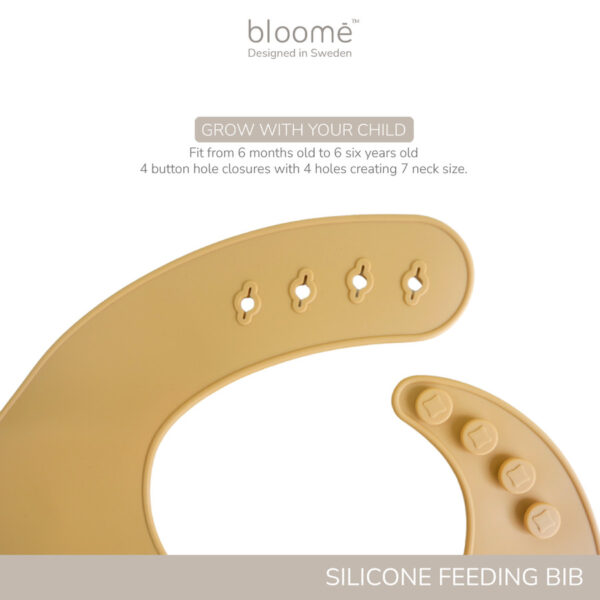 BLOOME Silicone Feeding Bib | Celemek Silikon Bayi | MPASI - Image 3