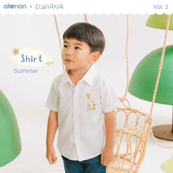 ALUNAN x Elwiana Kids Shirt Summer Patch | Kemeja Anak Laki-Laki - Image 2