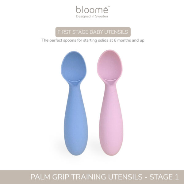 BLOOME Palm Grip Tiny Spoon | Silicone Dip Spoon | Sendok MPASI - Image 4