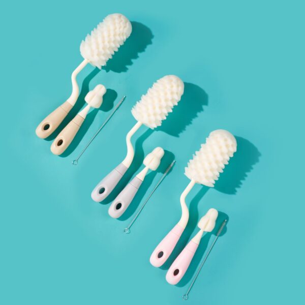 LITTLE DIMPLE  3in1 Premium Sponge Bottle Brush | Sikat Botol Susu