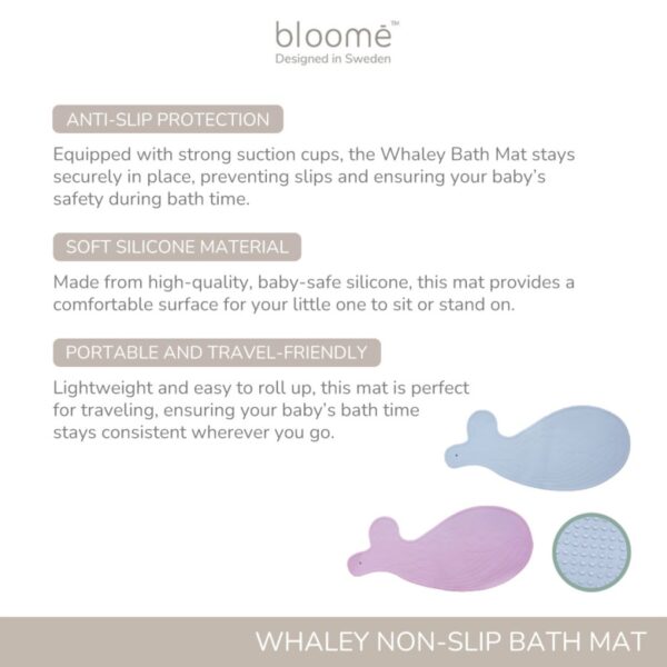 BLOOME Whaley Non Slip Bath Mat | Alas Mandi | Keset Anti Slip | Suction Rubber - Image 2
