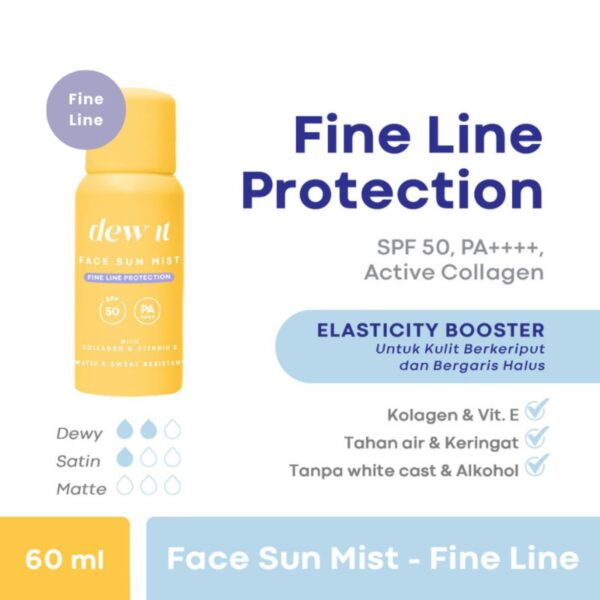 DEW IT - Face Sun Mist - Fine Line Protection | Sunscreen Kolagen  SPF50 PA++++