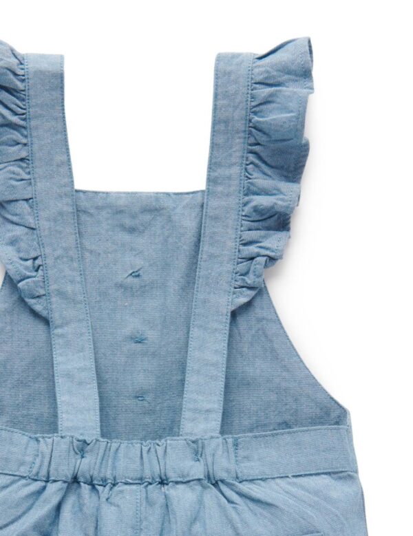 Purebaby Button Front Shortie Overall/Pakaian Jumpsuit Anak Perempuan - Image 5
