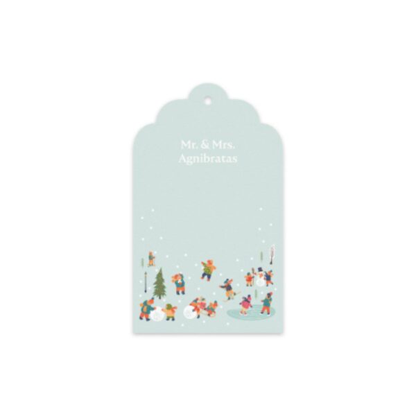 PAPERMARK Snow Fight Gift Tag Set Of 12 | Hang Tag Untuk Kado