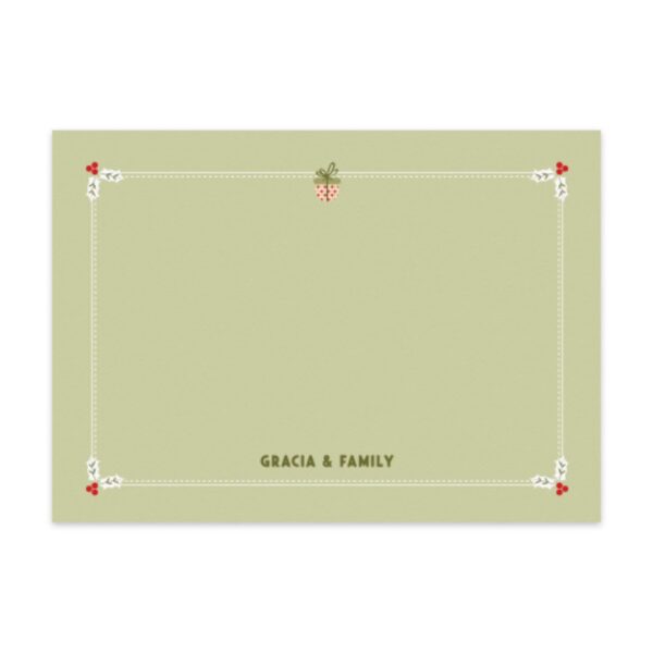 PAPERMARK Green Bow Notecard Set of 6 | Kartu Ucapan