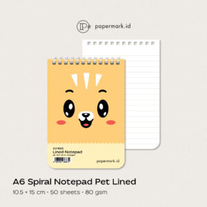PAPERMARK A6 Pet Series Lined Spiral Notepad | Buku Catatan Kecil