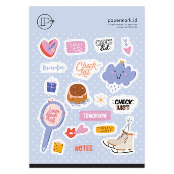 PAPERMARK Check List Sticker Set | Sticker Lucu | Sticker Jurnal
